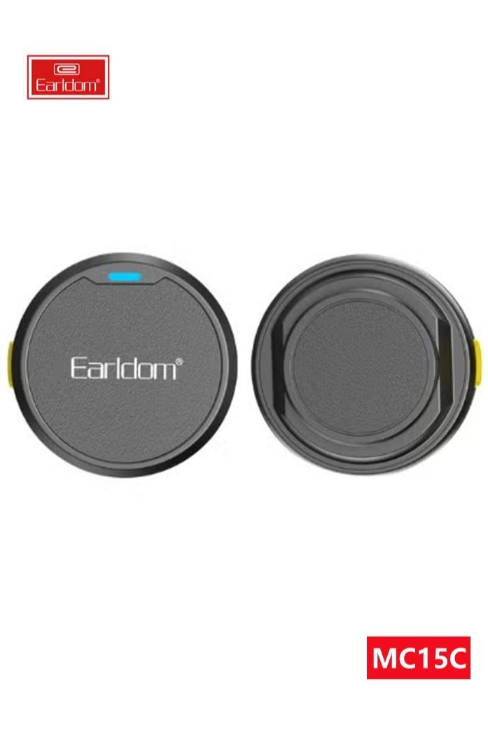 Earldom MC15L Wireless Microphone – Black, Strong Magnetic Attraction, Noise Reduction Technology, Clear Sound, Portable Design, Compatible with Smartphones, PCs & Cameras, Ideal for Recording, Streaming, and Online Meetings - Image 2